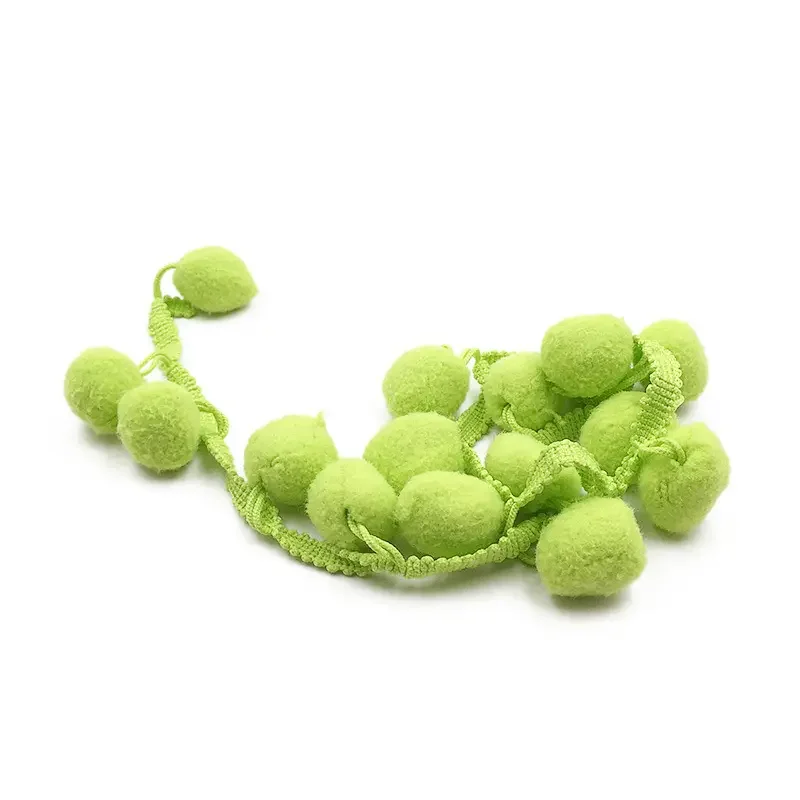 Pom Pom Lace Trim Ball Tassel Fringe Crafts Lace Fabric Sewing Colored Ribbon Ball Fringed Trim for Clothing