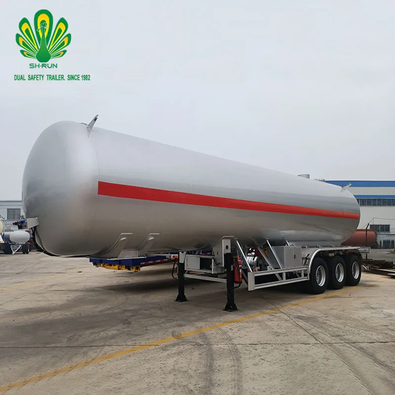 Стандарт ASME, 3 оси 39 58 61,9 куб. М пропан пропиленовый газовый танкер, резервуар сжиженного углеводородного газа, полуприцеп