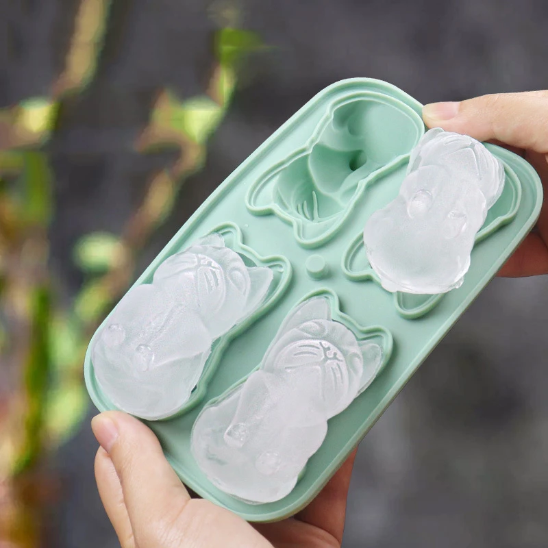 2023 food grade BPA free 3D dog silicone mold whisky mold Funny Shape silicone ice mold silicone wholesale