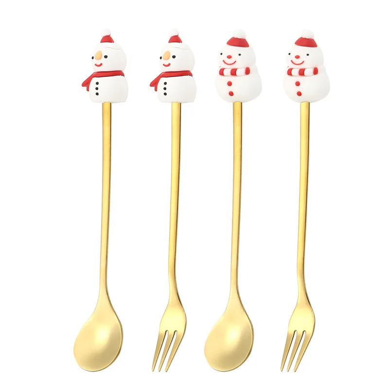 Creative Knife Fork Spoon Set Christmas Series Cutlery Set cutlery knife spoon and fork flatware set