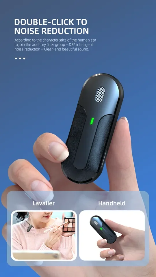 M8-2L Professional Lapel Lavalier Wireless Recording Microphone Mini Mic for Mobile Phone