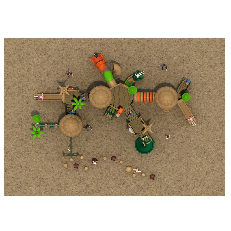 Factory Price Kindergarten Children Play Set Plastic Outdoor Playground Equipment with Slide for kids