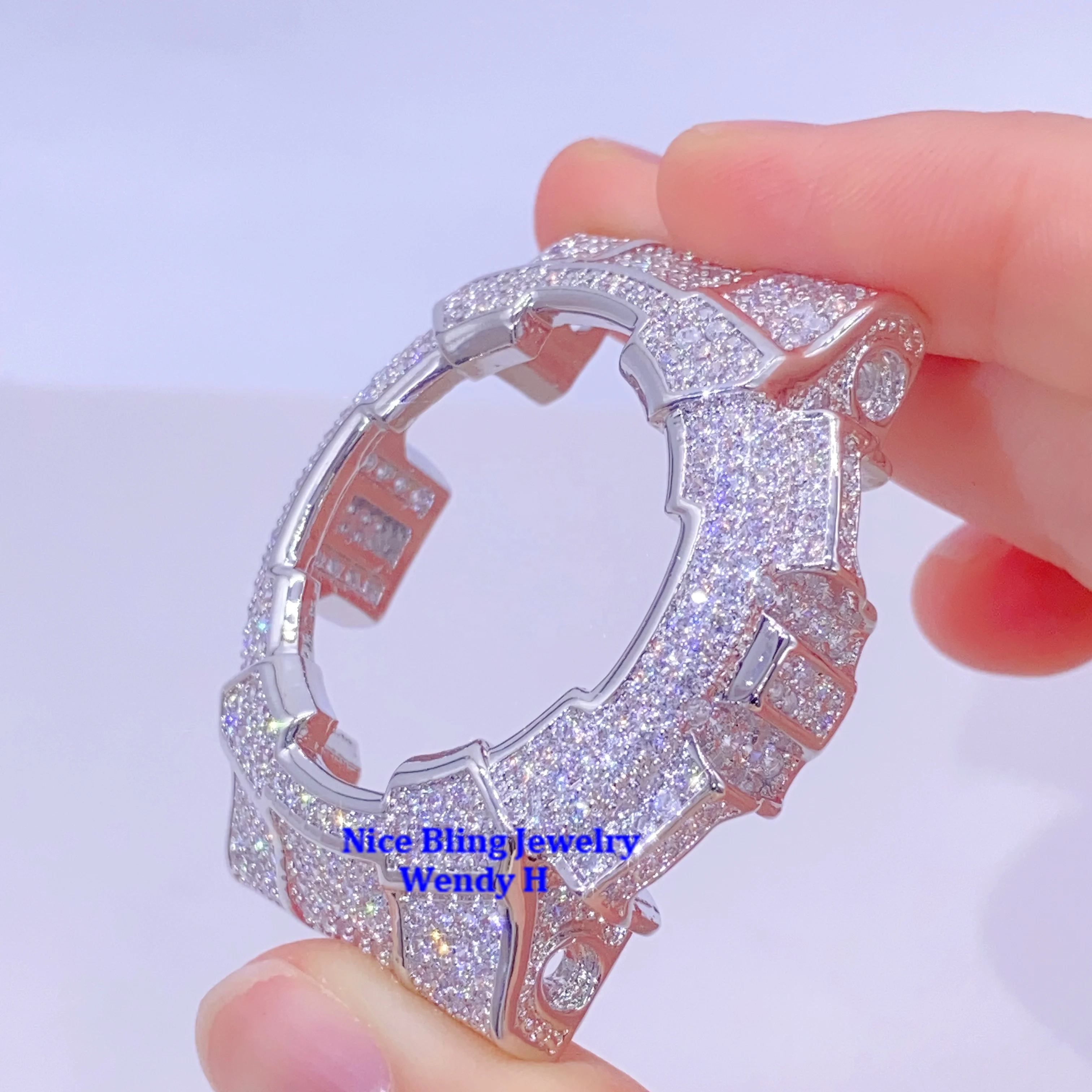 G Iced Out Shock GA100 GA110 Custom Made VVS GRA Moissanite Watch Bezel