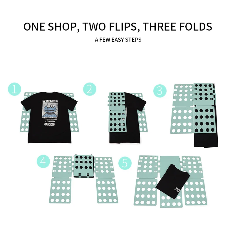 T-shirt Folder Cloth Folding Board Quick Fold Adjustable Plastic Clothing Shirt For Children &