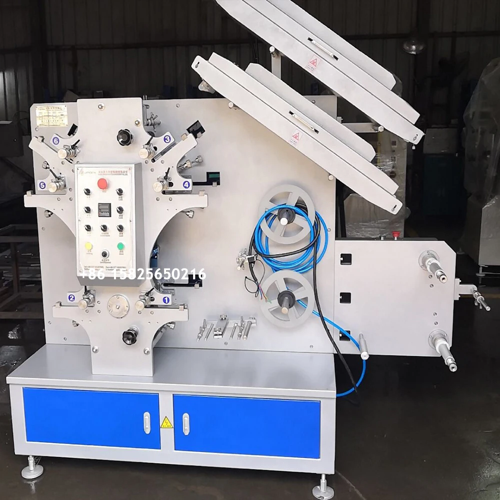 JINGDA Series Automatic Flexographic Printer/Multicolor High Speed Flex Printing Machine for Garment Care Ribbon Label (JR-1221)