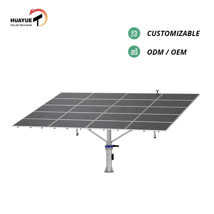 Huayue solar tracker-14kw HYS-20PV-210-2LSD Hot product slew drives solar kit controller 2 axis solar pv tracker