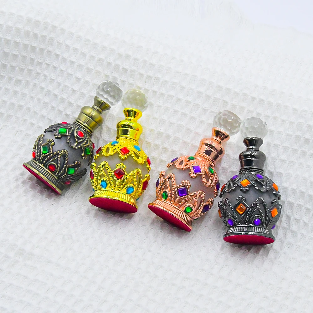 15ml Dubai Arab Glass Perfume Essential Oil Bottle Spray Atomizer Luxury Essential Oil Dropper Bottle