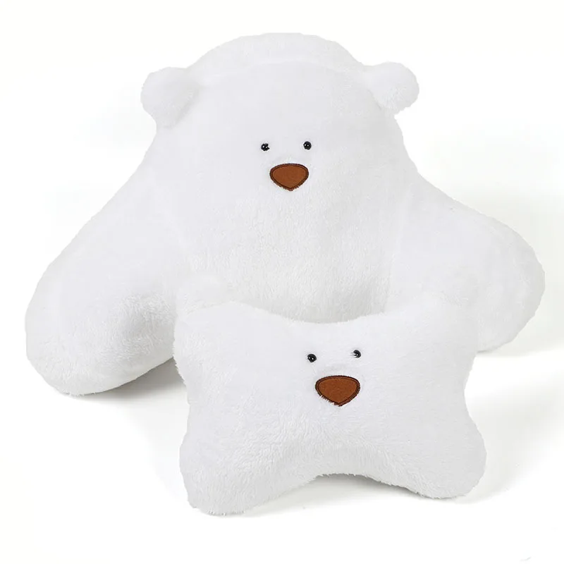 XM Car headrest neck pillow plush cartoon bear car headrest waist pad creative cute car interior products