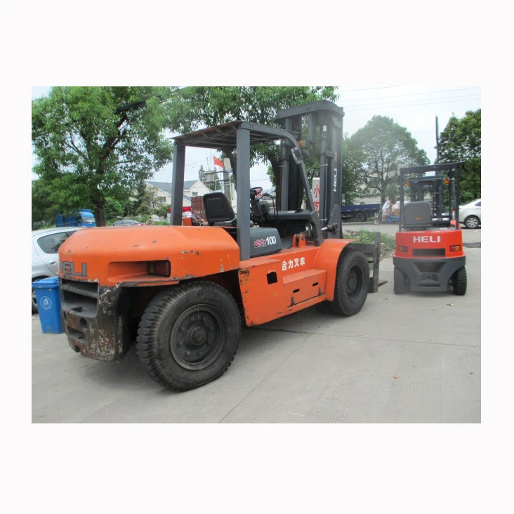 FORKLIFT TRUCK USED HELI 10 TON 5 TON FD100 DIESEL MANUAL HYDRAULIC FORK LIFT