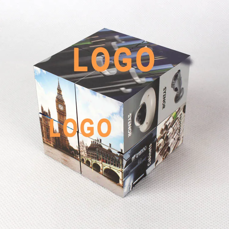 Promotional magnetic round diamond cylinder shaped custom folding puzzle calendar magic cube