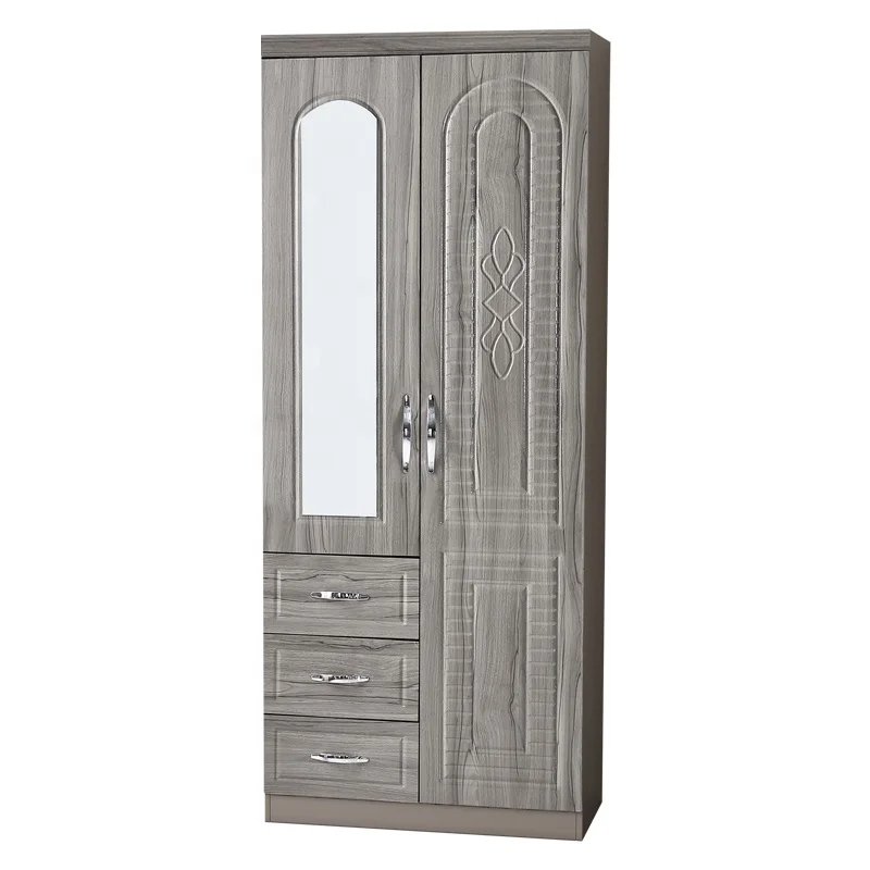 hot sale 800*1950*400 mm closet wardrobe woodem cupboard baby plastic wardrobe 2 doors gray wardrobe