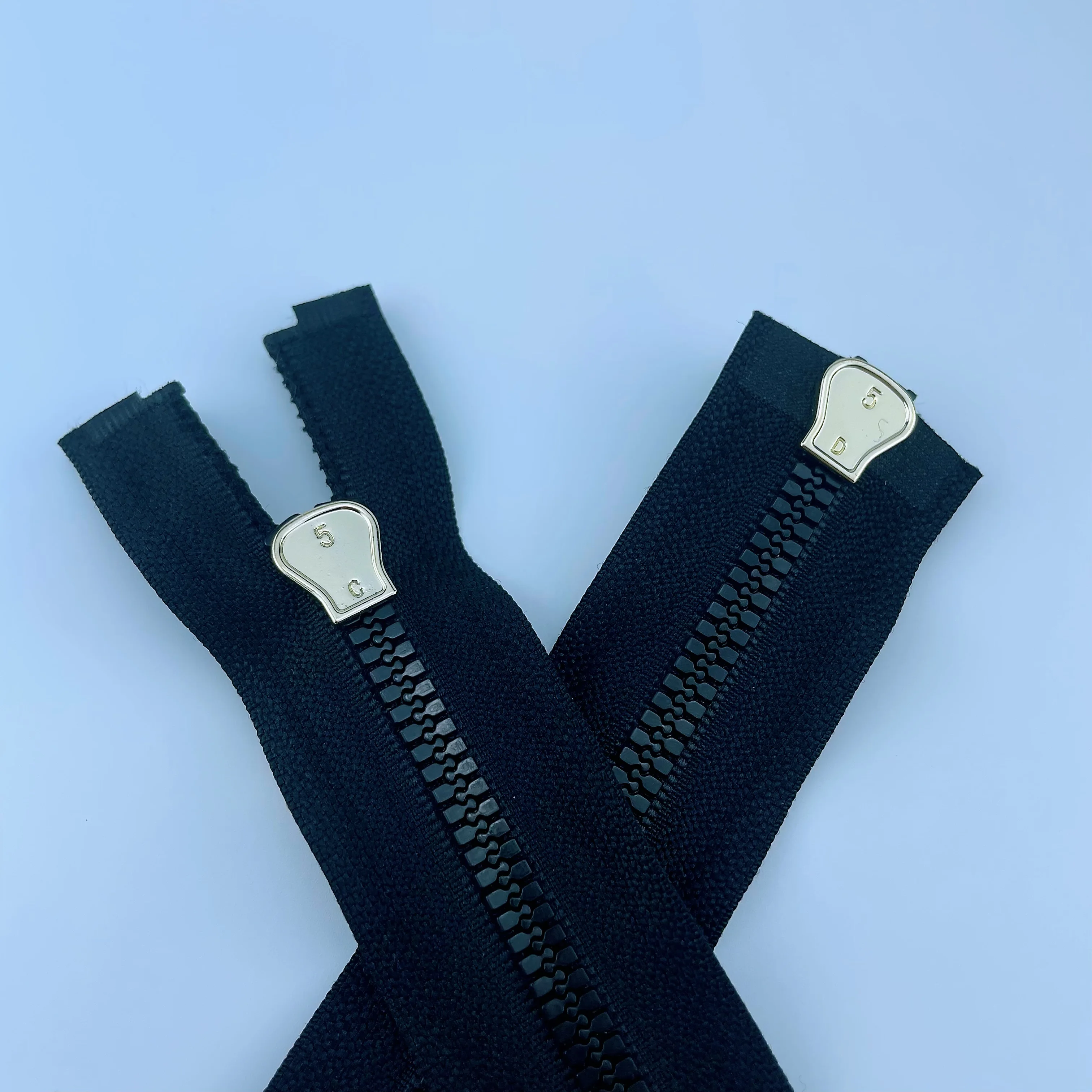 NO.5 Golden Diamond Teeth Plastic zipper for bags garment accessories Zipper Puller slider zip pull full zip