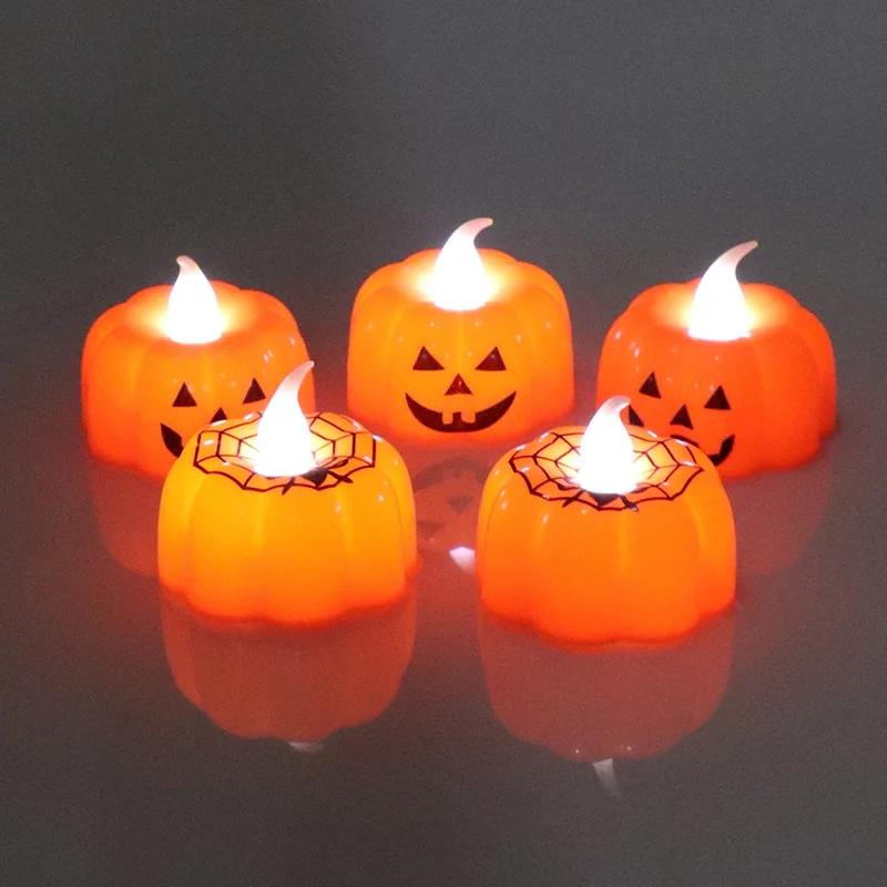 Halloween Party Decorative Supplies LED Electronic Pumpkin Lamp Atmosphere Decoration Lamp Luminous Toy Pumpkin Candle Lamp