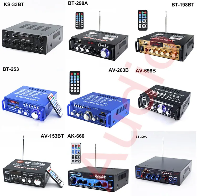 Hi-Fi мини-усилитель с голубыми зубьями для MP3-плеера 110 В и 220 Аудио Стерео мощностью FM-радио поддержкой автомобильного усилителя