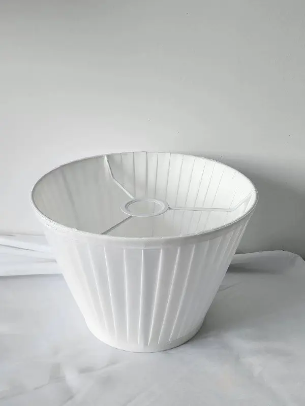 Custom made round cloth Linen pleated designer silk half lamp shade fabric lamp cover replacement for wall sconce lights designs