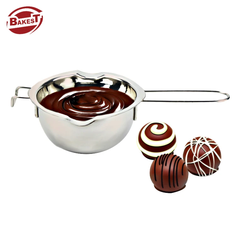Hot Sales Nickel Free  Stainless Steel Chocolate Melting Pot Chocolate Melting Bowl
