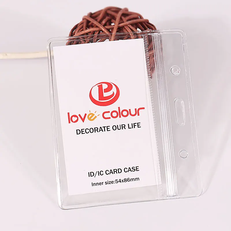LOVECOLOUR Высококачественный жесткий ПВХ держатель для удостоверения личности визитница
