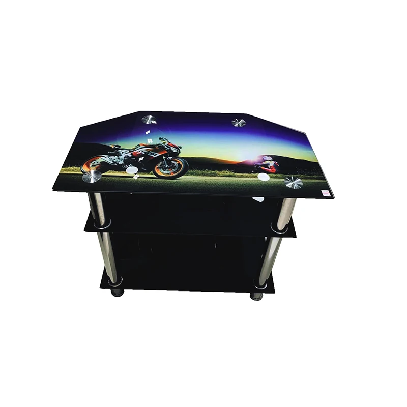 Popular Wholesale TV Stand Black Multi-function Tempered Glass TV Stand TV Table Furniture