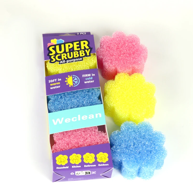 2 Box High-quality Eco-friendly Household Cleaning Kitchen Reusable Scrubby Sponge