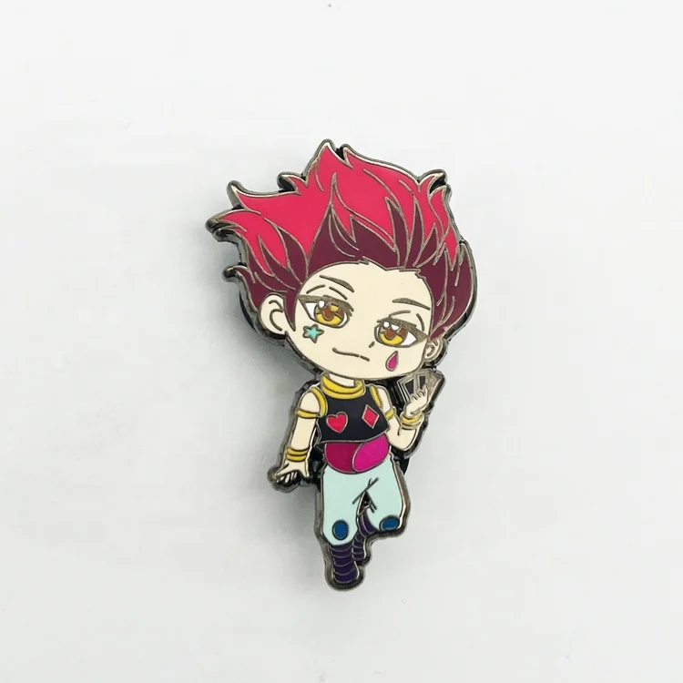 Custom Direct Sale Metal Badge Factory No MOQ Anime Logo DIY Enamel Filled Cartoon Lapel Pin