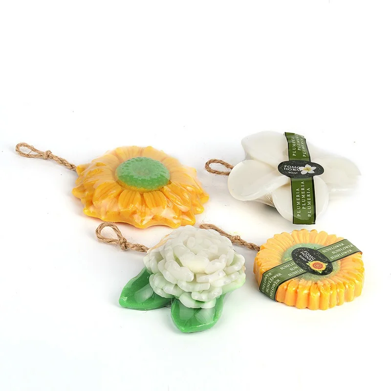 Wholesale Thailand 3D fruit flowers shape soap private label custom organic face soap all natural handmade soap