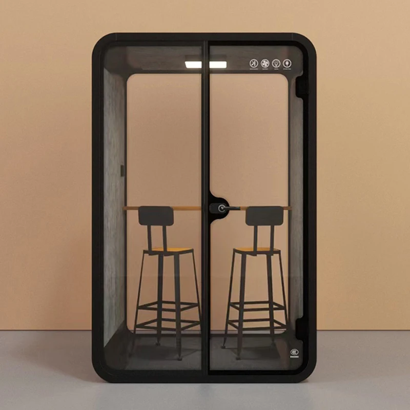 Hansom Office Pod Eco-friendly 2 Person Private Phone Booth Modular Design Soundproof Booth
