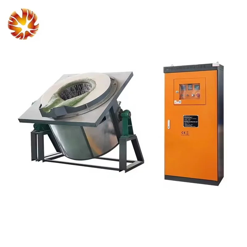 China factory direct sale 100kg 200kg IGBT 160KW  aluminum copper induction melting furnace