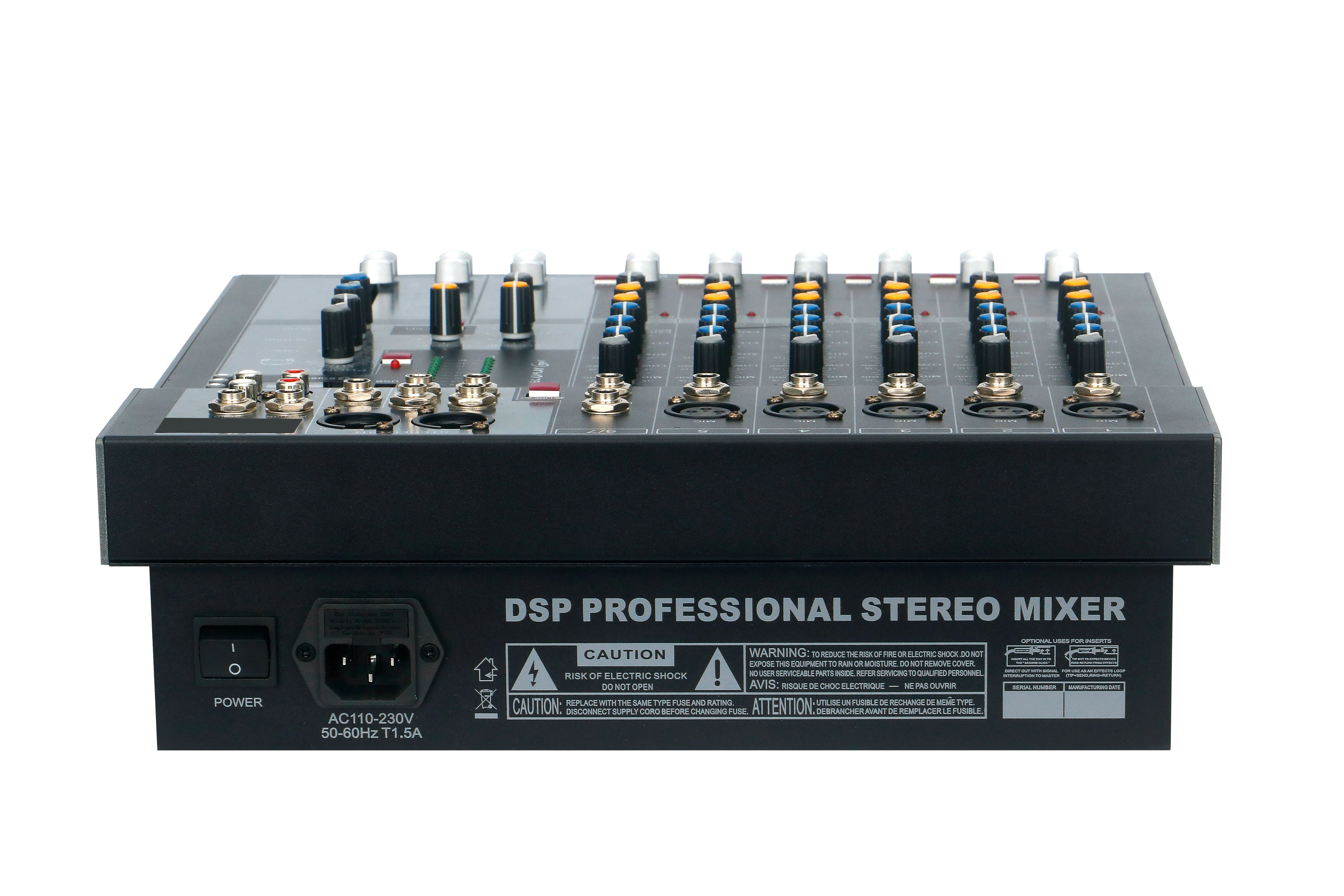 Clavax MR-960 MR 960 MP3 Professional Audio mixer Console DJ Player Independent Phantom Power 6 Channels USB Blue tooth