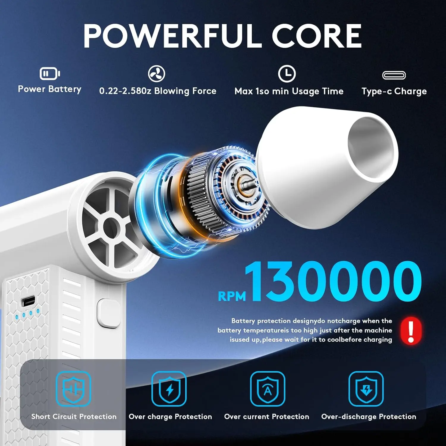 Barbers cordless air duster bbq handheld portable air blowers dry cars miniturbo electric powerful-jet-fan turbo mini jetfan