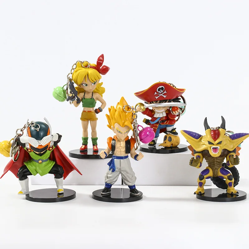 Creative Anime Peripheral Classics Dragon Ball Figures Keyring Pendants Charms Manga Comic Dragonball Character 3D Keychain