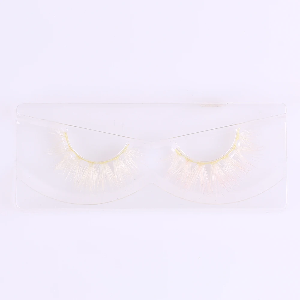 
Hand made 3D mink strip eyelashes White false eyelashes for sale 