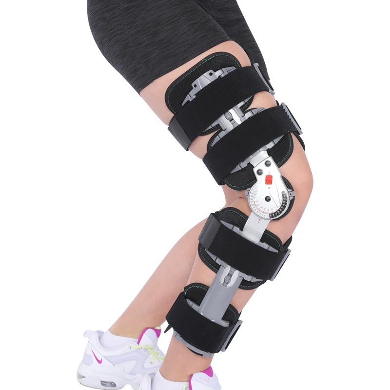 TJ-KM005 High Quality Comfortable Medical Knee Orthosis Brace Hinged Leg Joint for Rehabilitation Physical Therapy Support