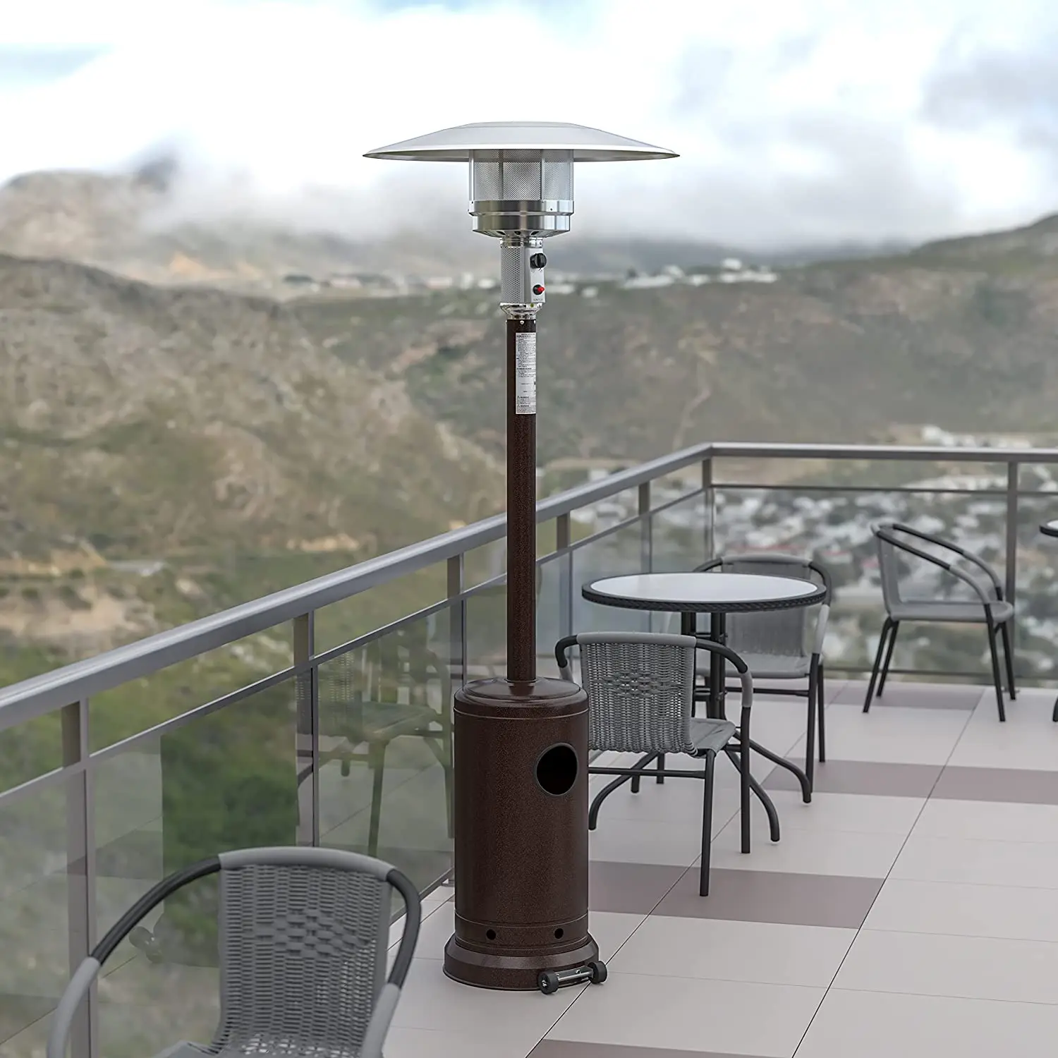 Standing Waterproof Umbrella Round Propane Infrared Patio Heater Cover Outdoor Patio Heater Gas Patio Heater