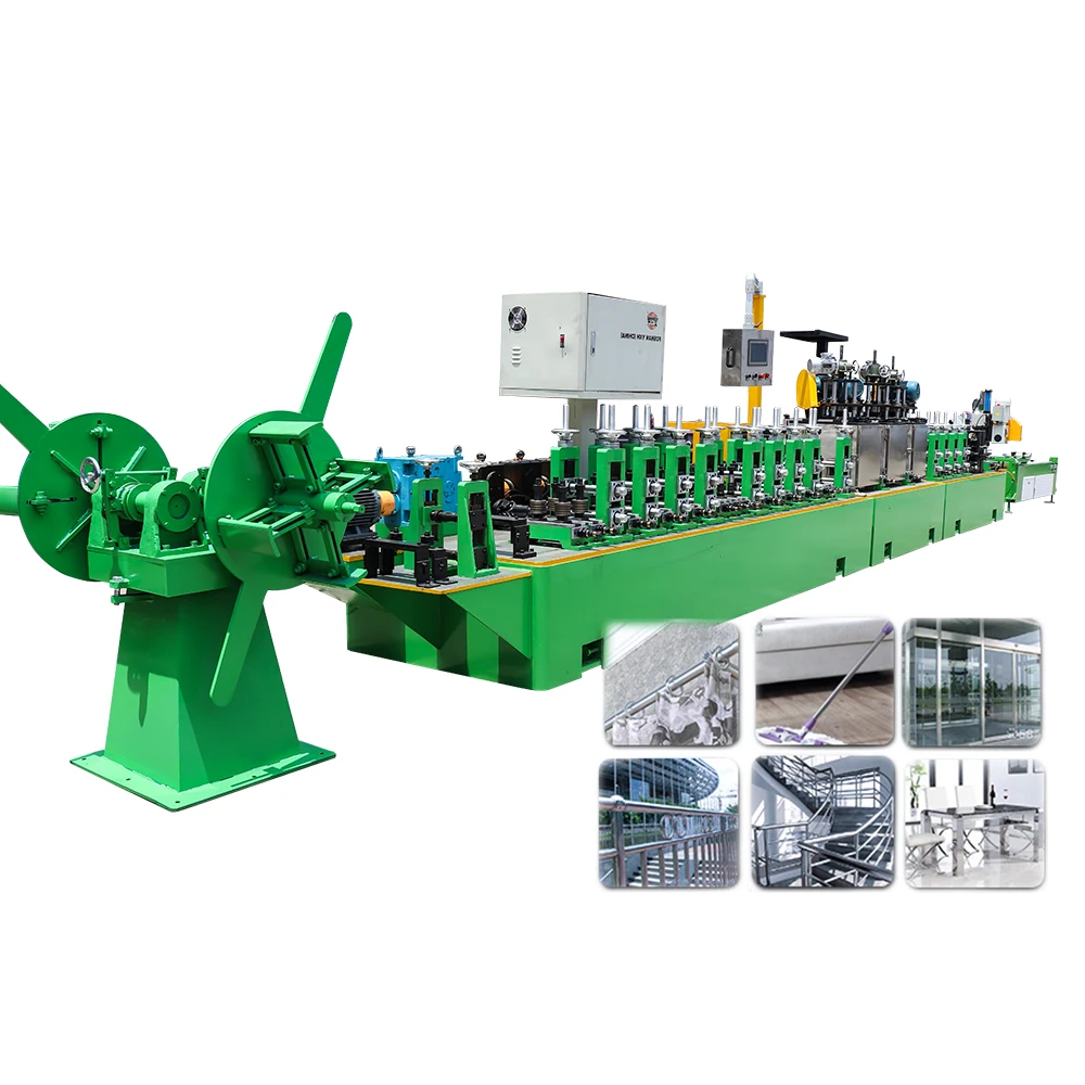 Automatic steel ERW pipe mill line machine to make square tube