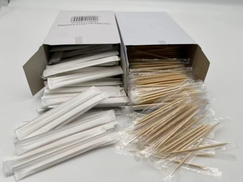 Wood toothpick Biodegradable Cello Toothpick Opp plastic Bag  Individual Packing Cello Plastic Wrapped  BambooToothpick