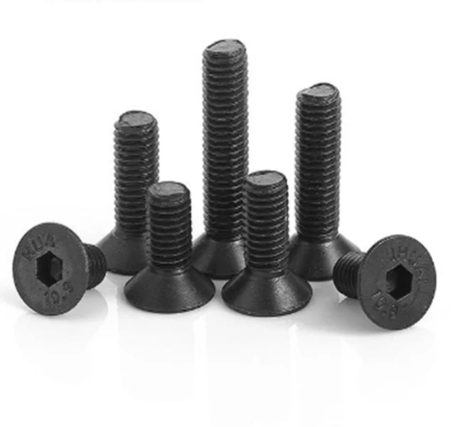 anidize black DIN 7991 flat socket head bolt hexagon socket counter sunk head screw