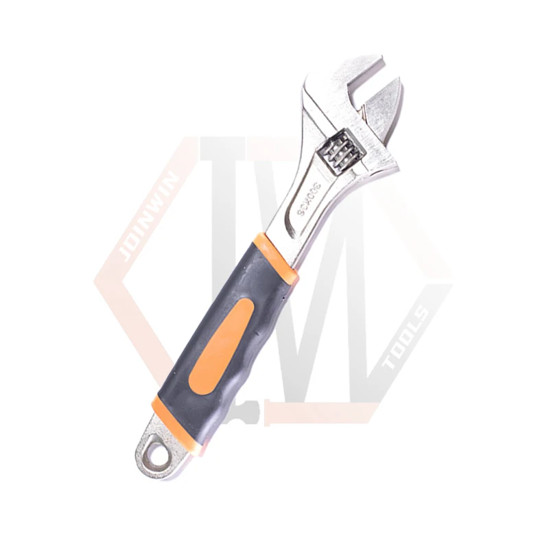 crv steel chrome plated custom customized adjustable spanner wrench fitting with rubber handle hardware tools