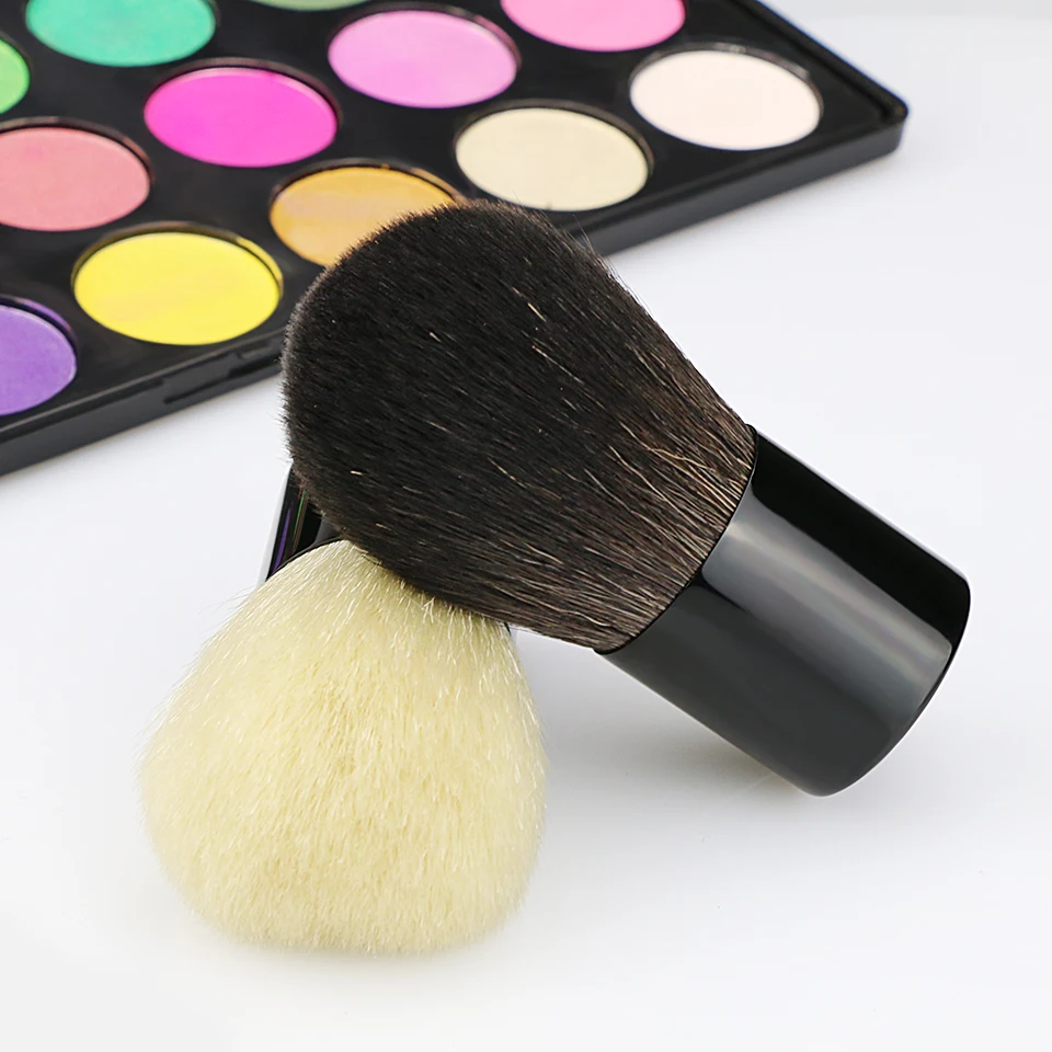 BEILI Retractable Kabuki Makeup Brushes Blush Brushes Set Portable Powder Brushes with Flat Angled Top for Travel