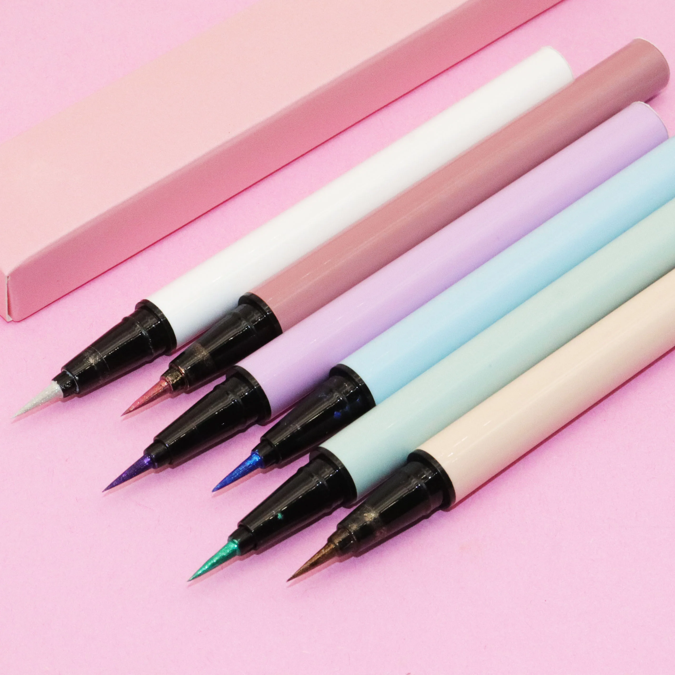 6 Colors Pearl Eyeliner Metallic Eyeliner Pencil Glitter Eyeliner for Women