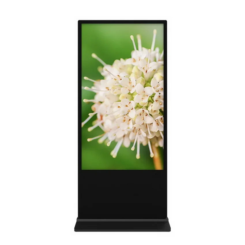 Floor Standing 65 Inch Window lcd digital signage kiosk for shopping mall advertising video player