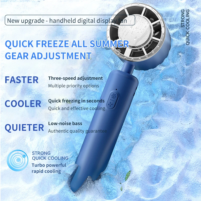 Portable High-Speed Mini Fan Outdoor Use Silent Air Supply Battery-Powered Camping Students Home Use Unlimited Speed Pocket Fan