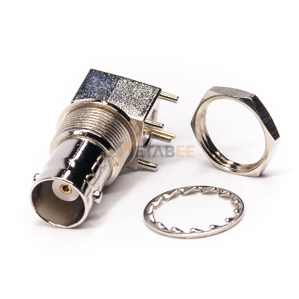 90 Degree High Quality BNC Bulkhead Female Connector