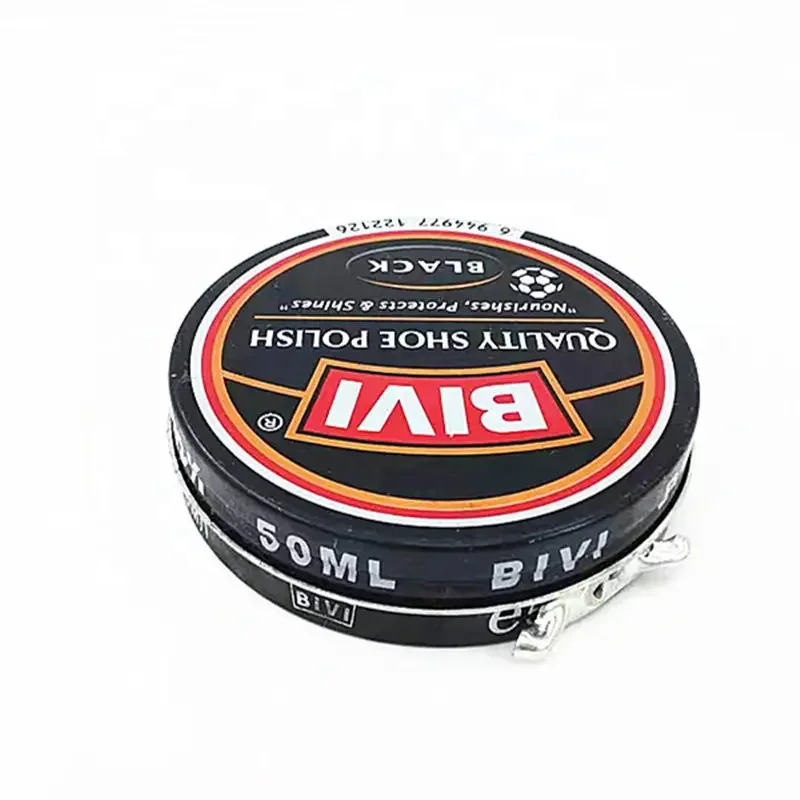 Custom design shoe polish tin box leather polish tin can empty polish tin jar 40ml 50ml