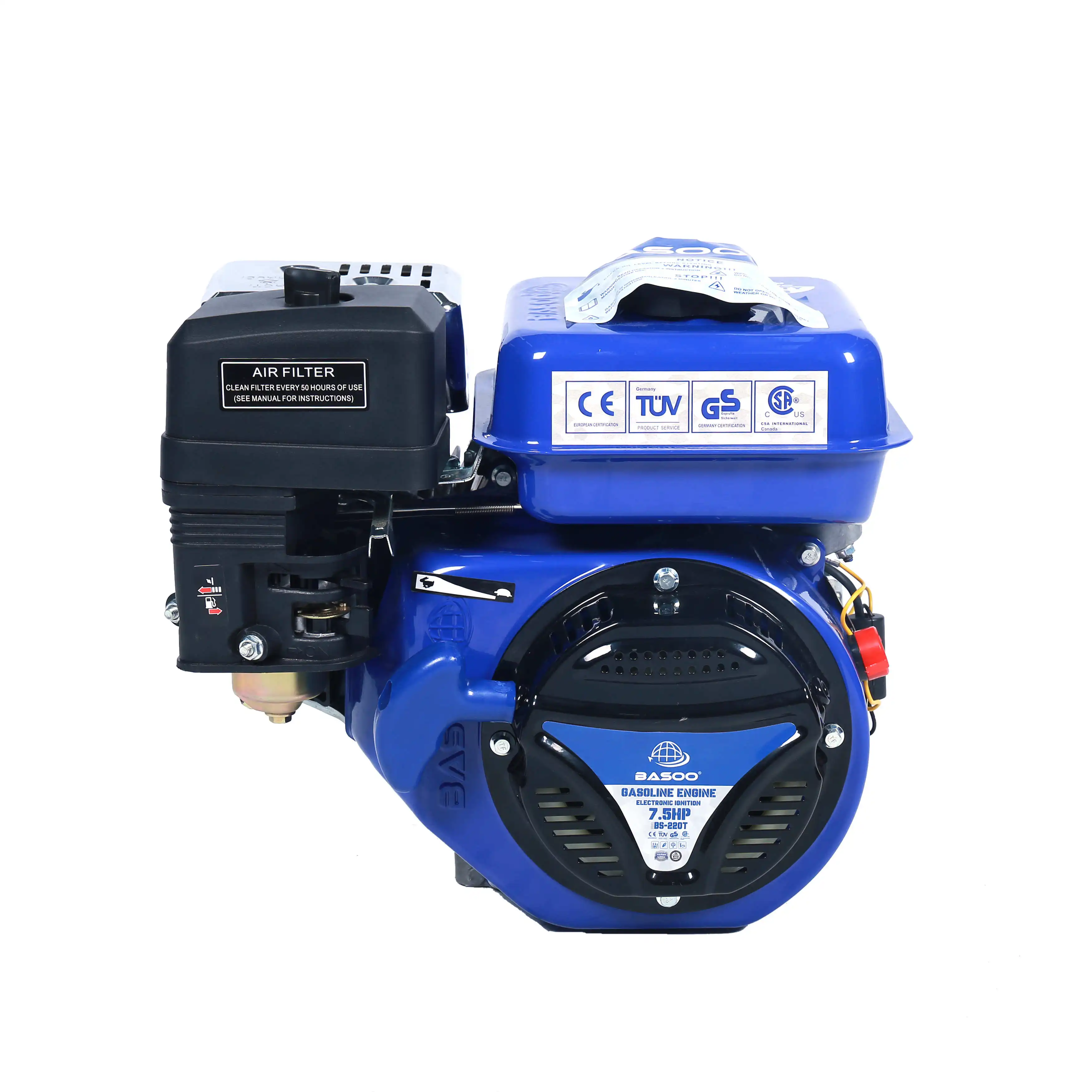 4-Stroke 7.5 HP Outboard Motor Single-cylinder Heavy Duty Fishing Boat Engine Air-cooled