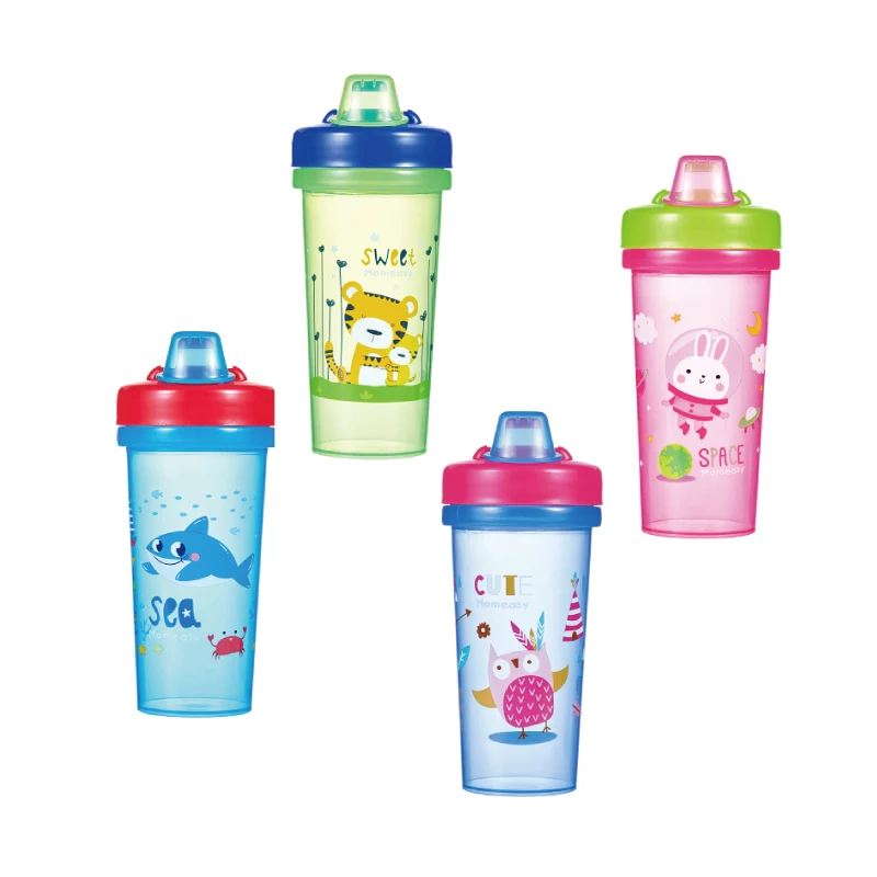 Cartoon Design BPA Free Baby Water Cup MOQ One Carton Factory Directly Supply School Water Bottle