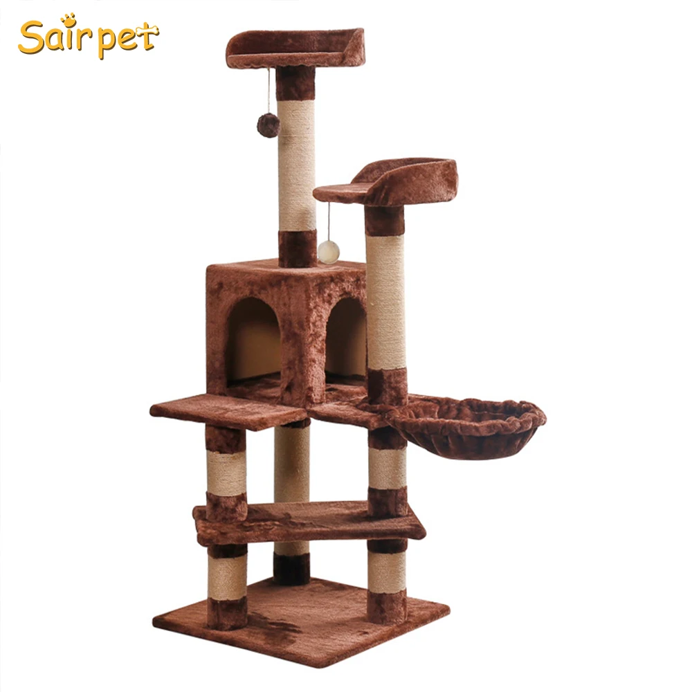 Indoor Wood Pet Cat Climbing Frame House Tree Small Cat Furniture Cat Tree
