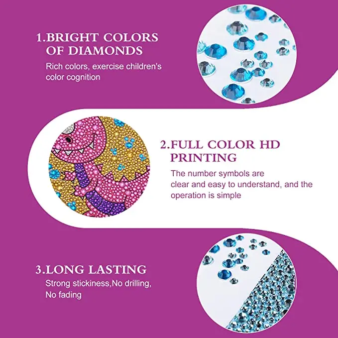 Christmas Penguin Diamond Painting Kit for Kids Christmas Painting by Number Kits Christmas Decoration Handwork Children Gift