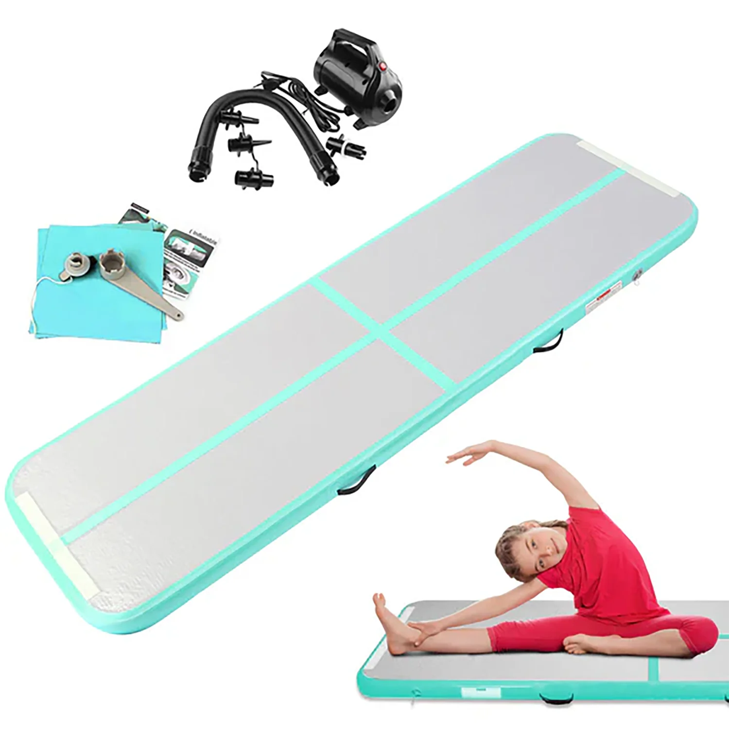 Inflatable Air track Flip Pad Tumbling Mat Air Track Air Cushion Gymnastics Mat 4*1*0.2M