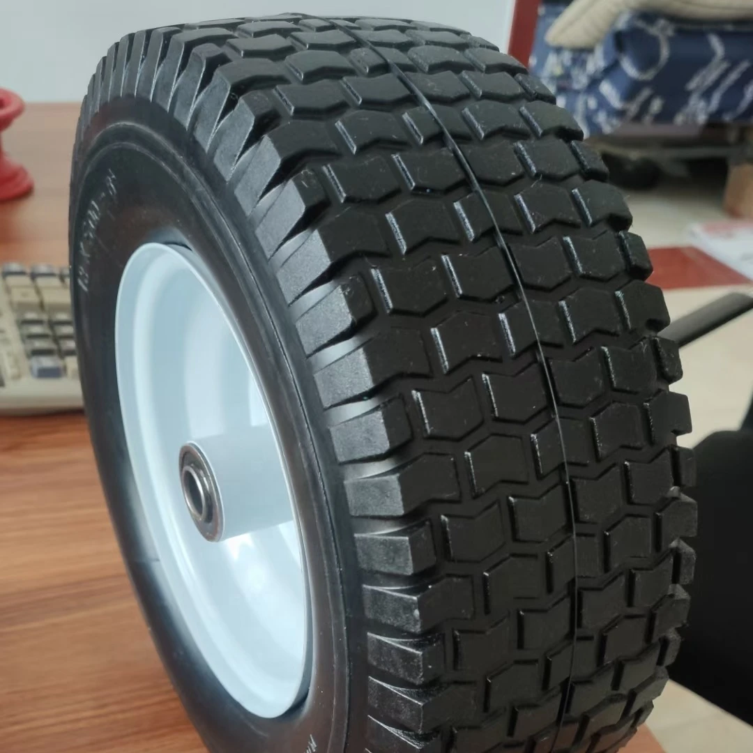 3.50-5 wheelbarrow wheels Small pneumatic rubber wheel with rim and bearing and PU foam wheels