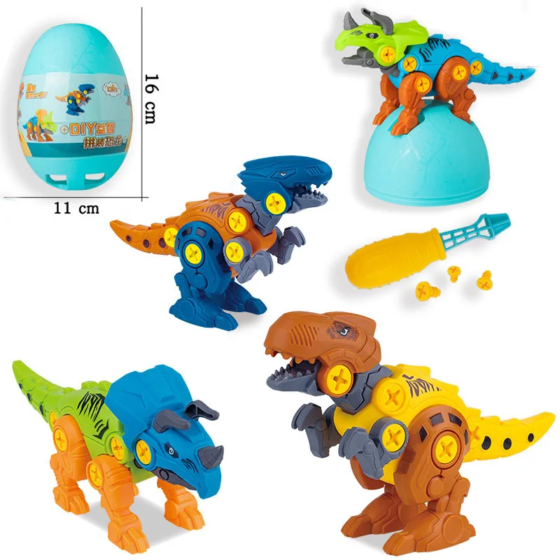 Factory Direct Wholesale Disassembly Dinosaur Eggs Boys Children Twisted Eggs DIY Assembled Building Block Toys